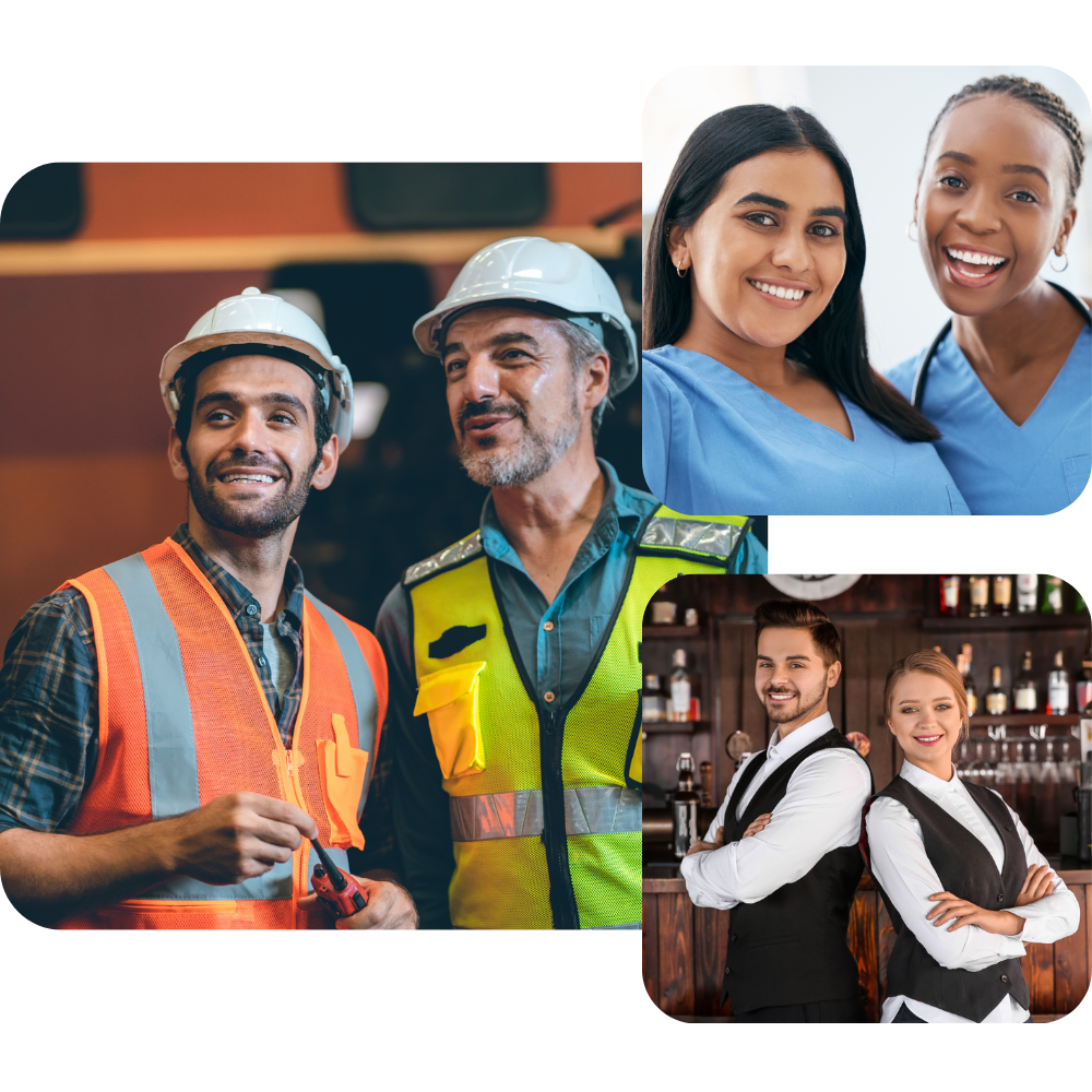 construction-waiters-nurses-smiling